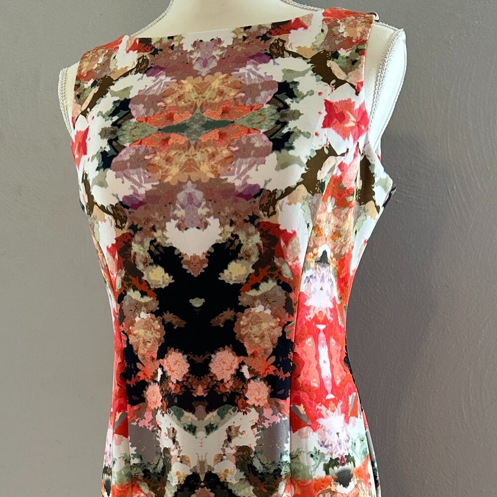 Maggy London Women's Bold Floral Sleeveless Dress Size 8 - Picture 7 of 16